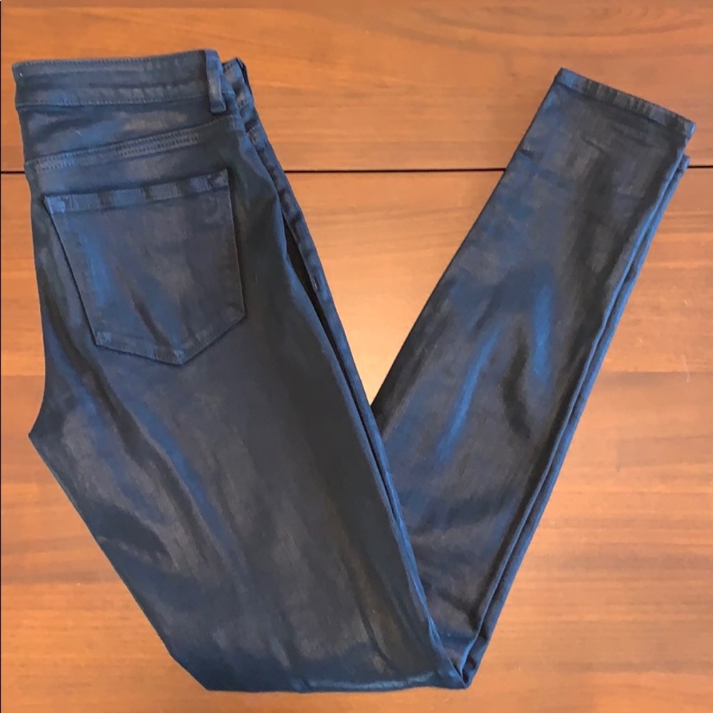 Elite Tahari Black Wax Stretchy Jeans Sz. 2